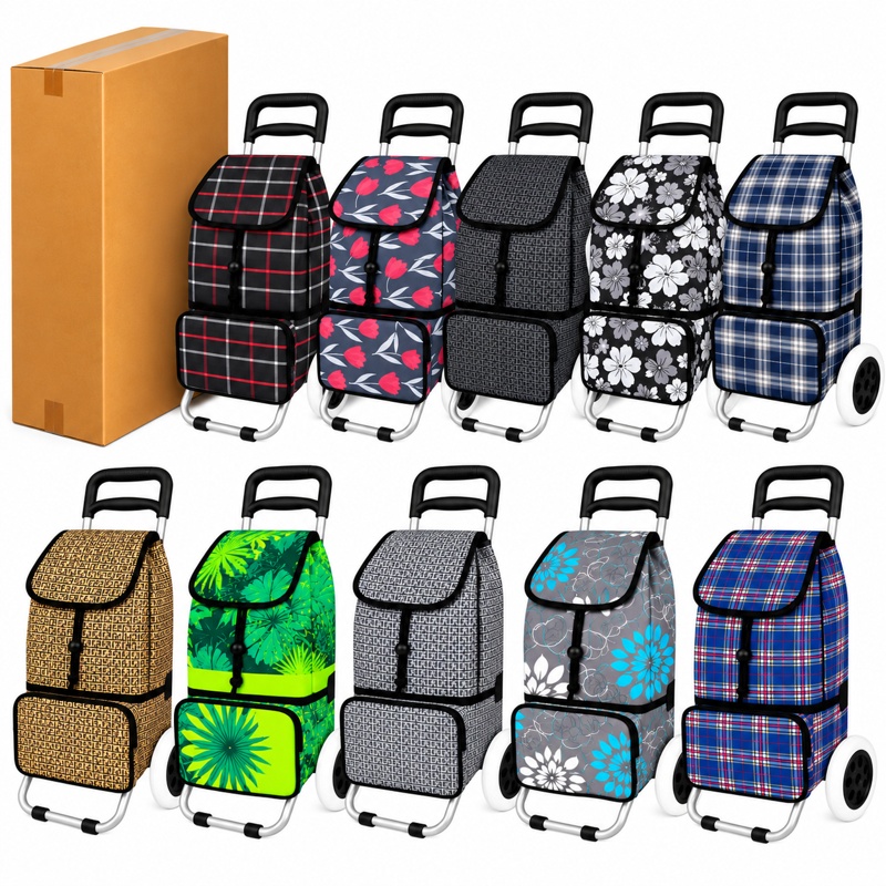 ST-02 Box Of 10 Assorted Colors 2 Wheeler Trolley (image for) ST-02 Box Of 10 Assorted Colors 2 Wheeler Trolley